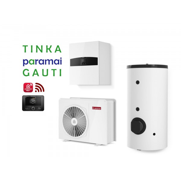 ŠILUMOS SIURBLYS ORAS-VANDUO ARISTON NIMBUS R32, FLEX, 35 S NET 6.35 KW, SU 190L VANDENS ŠILDYTUVU IR WI-FI