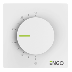 Kambario termostatas ENGO ESIMPLE laidinis virštinkinis 230V, baltas