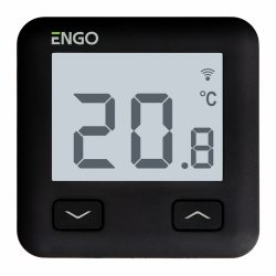 Kambario termostatas ENGO E10 internetinis, potinkinis Wi-Fi, 230V, juodas