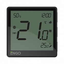 ENGO ONE internetinis, potinkinis termostatas „ZigBee“, 230V, juodos sp.