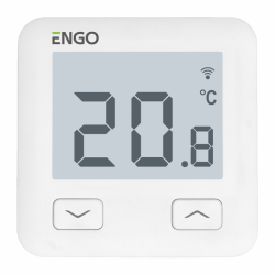 Kambario termostatas ENGO E10 internetinis, potinkinis Wi-Fi, 230V, baltas