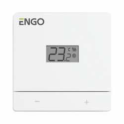 Kambario termostatas ENGO EASY laidinis, virštinkinis, 230V, baltas