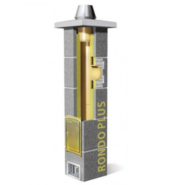 Keramikinis kaminas SCHIEDEL Rondo Plus be ventiliacijos D-160 mm, Aukštis – 7 m
