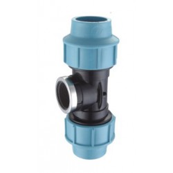 Plastikinis PE trišakis su vidiniu sriegiu  D20x1/2x20 90 laipsn