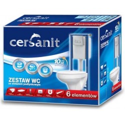 WC rėmas CERSANIT PARVA SET 6in1 su kietu dangčiu ir klavišu