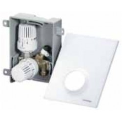 Instaliacinė dėžutė Unibox PLUS su vandens ir kambario termostatais, pajungimas G 3⁄4" 57 mm, balta