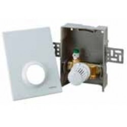 Instaliacinė dėžutė Unibox ET su kompaktiniu kambario termostatu, pajungimai G3⁄4" 57 mm, balta