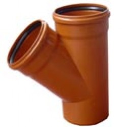 Lauko kanalizacijos trišakis Wavin, d 250, 45*