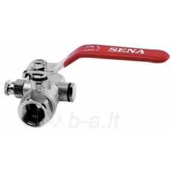 Rutulinis ventilis su nuorinimu 1 ilga rankena PN 30, (vidus-vidus sriegis)